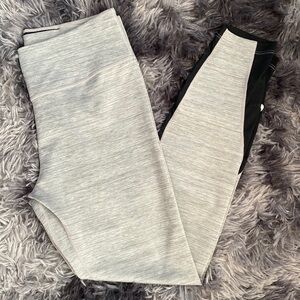 Nike Dri Fit Womens Small Gray Leggings Running Gym Athletic Mesh Ladies Medium